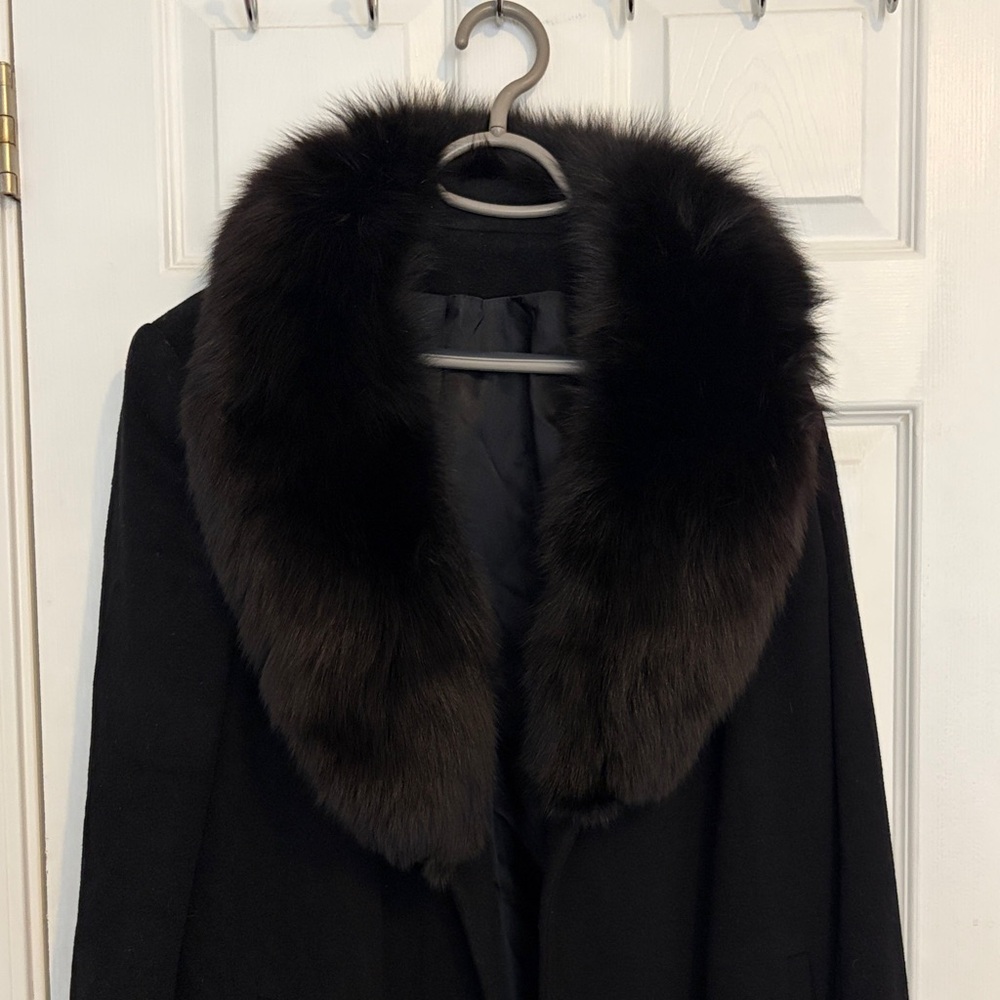 Regency Cashmere Saks vintage Elegant Coat with Fur Collar! Classic! W/Hat